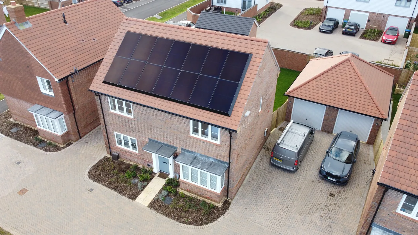 Solar PV installation on residential home, Hampshire