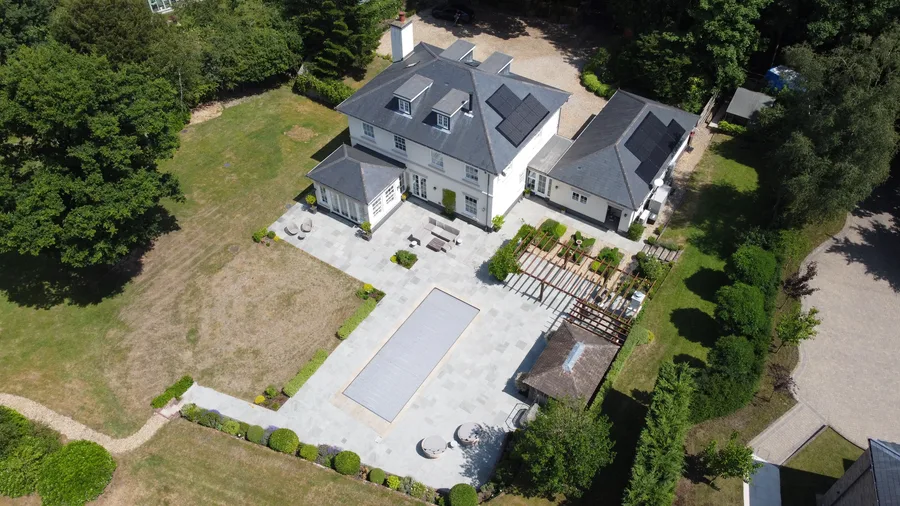 Solar panels on large detached property